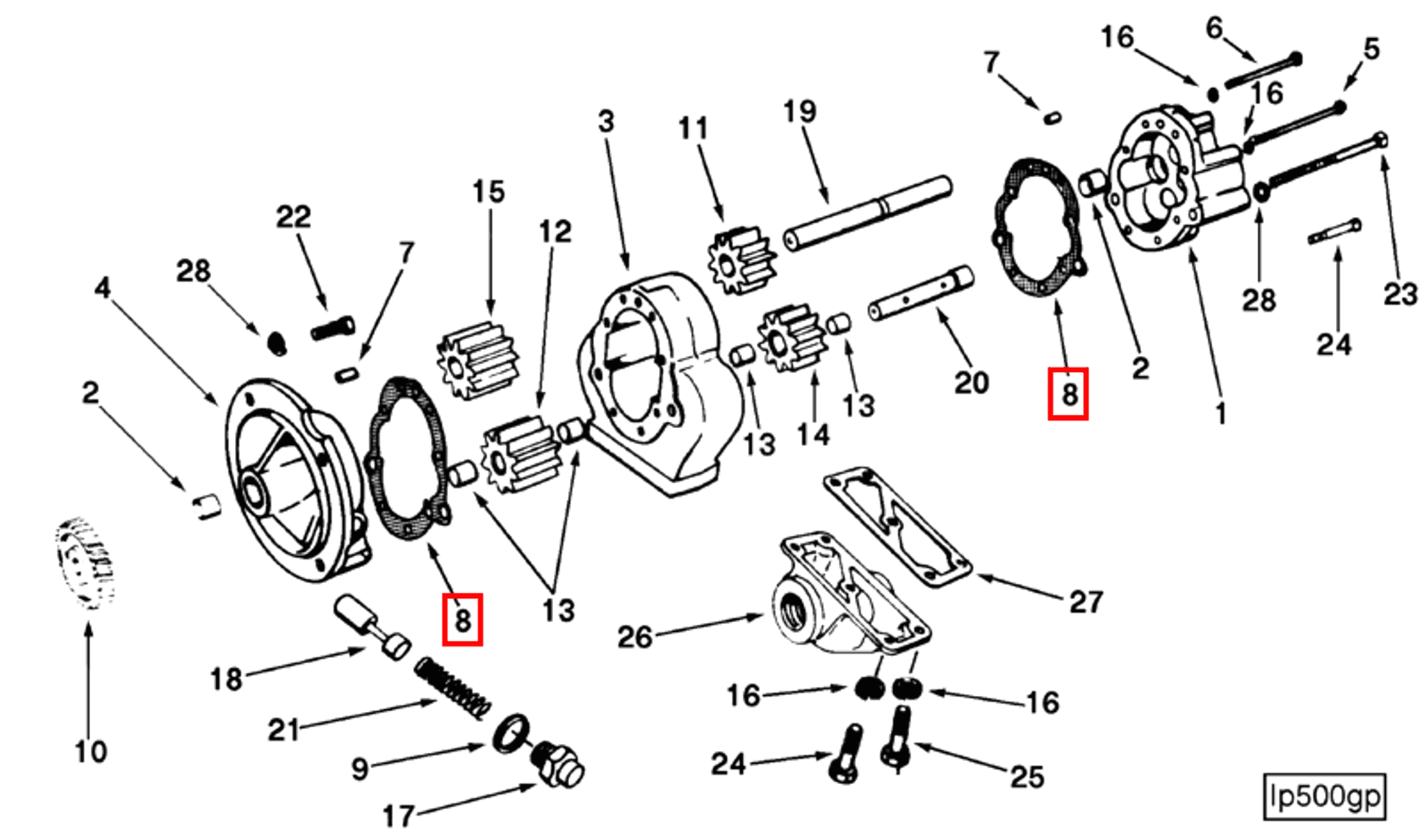 Gasket | Cummins 129484 | Lubricating Oil Pump Gasket