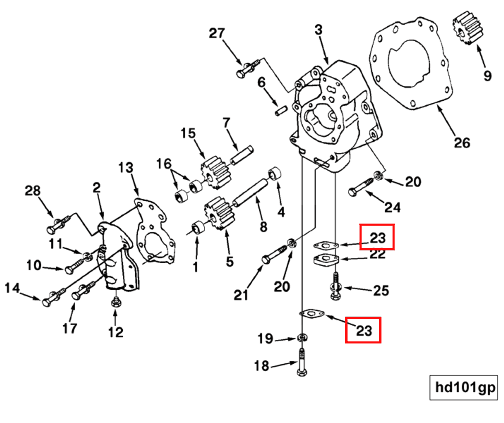 Gasket | Cummins 134285 | Scavenge Pump Gasket
