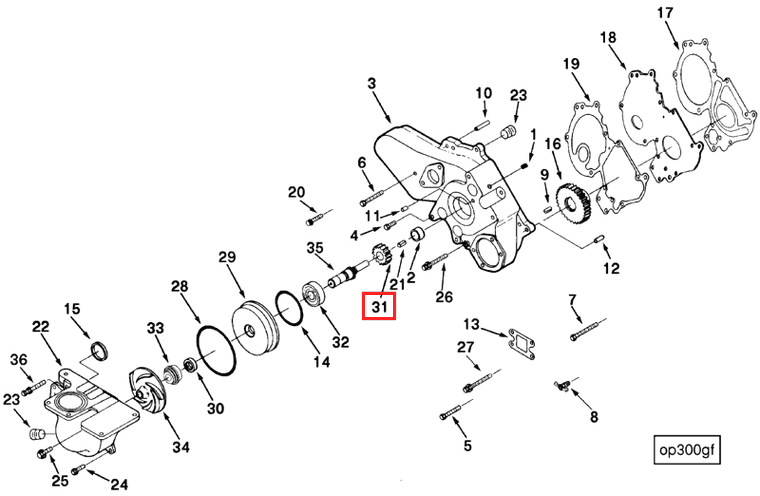 Water Pump | Cummins 160656 | Water Pump Gear