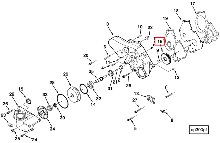 Water Pump | Cummins 160848 | Water Pump Gear