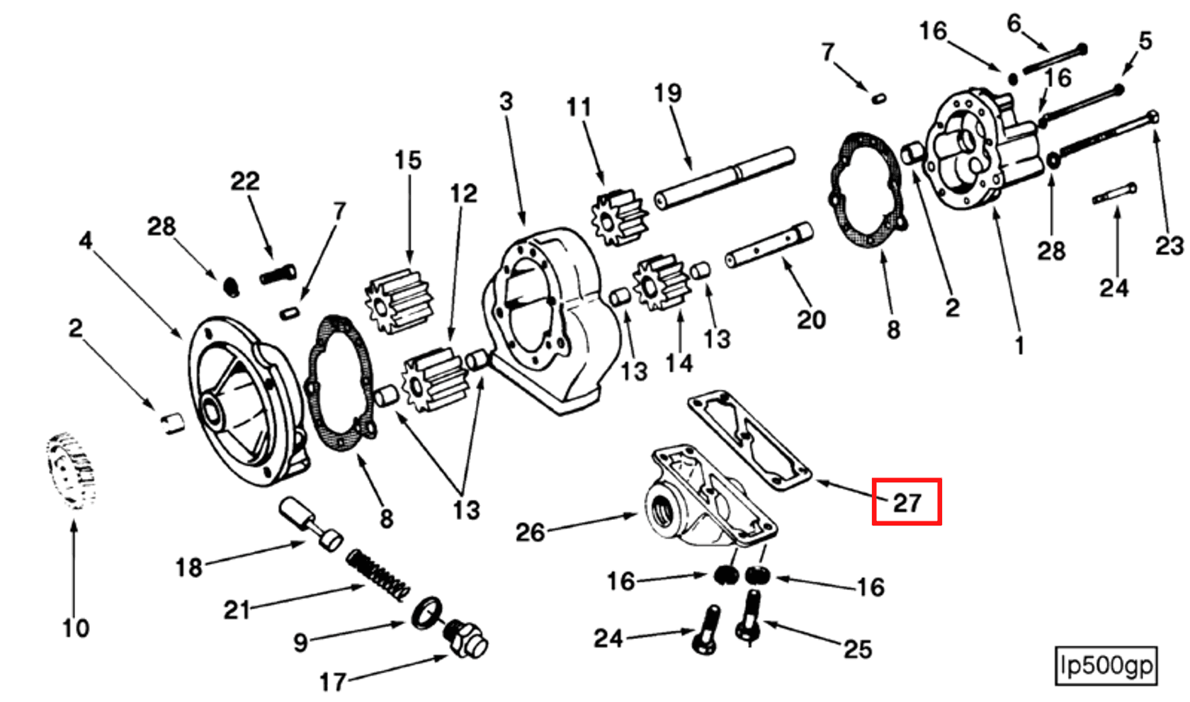 Gasket | Cummins 164976 | Lubricating Oil Pump Gasket