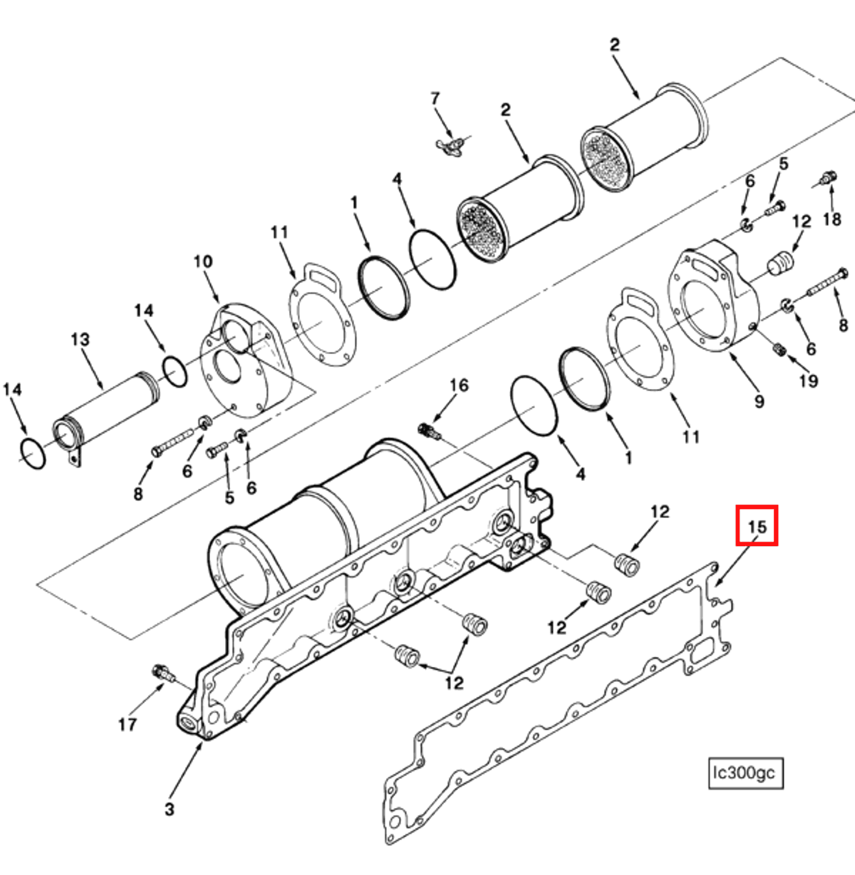 Gasket | Cummins 183919 | Lubricating Oil Cooler Cover Gasket