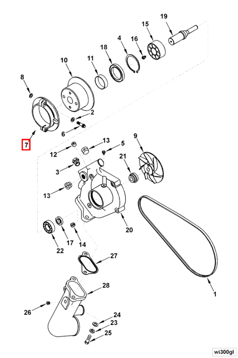 Water Pump | Cummins 197582 | Water Pump Sheave Pulley