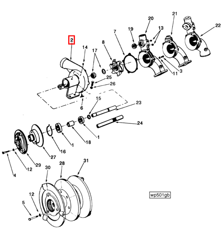 Water Pump | Cummins 198987 | Water Pump Body