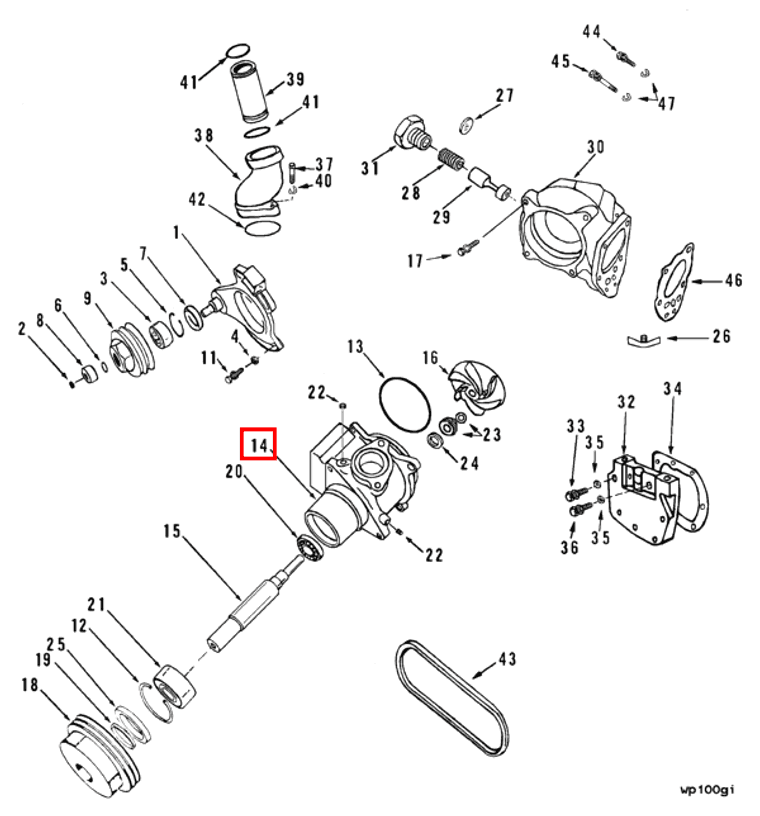 Water Pump | Cummins 202953 | Water Pump Support