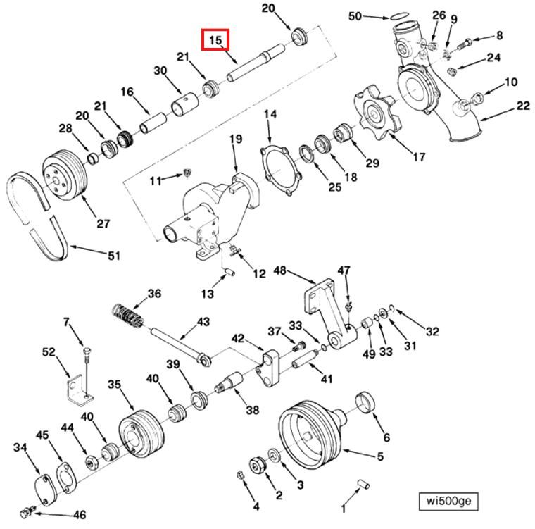 Water Pump | Cummins 209806 | Water Pump Shaft