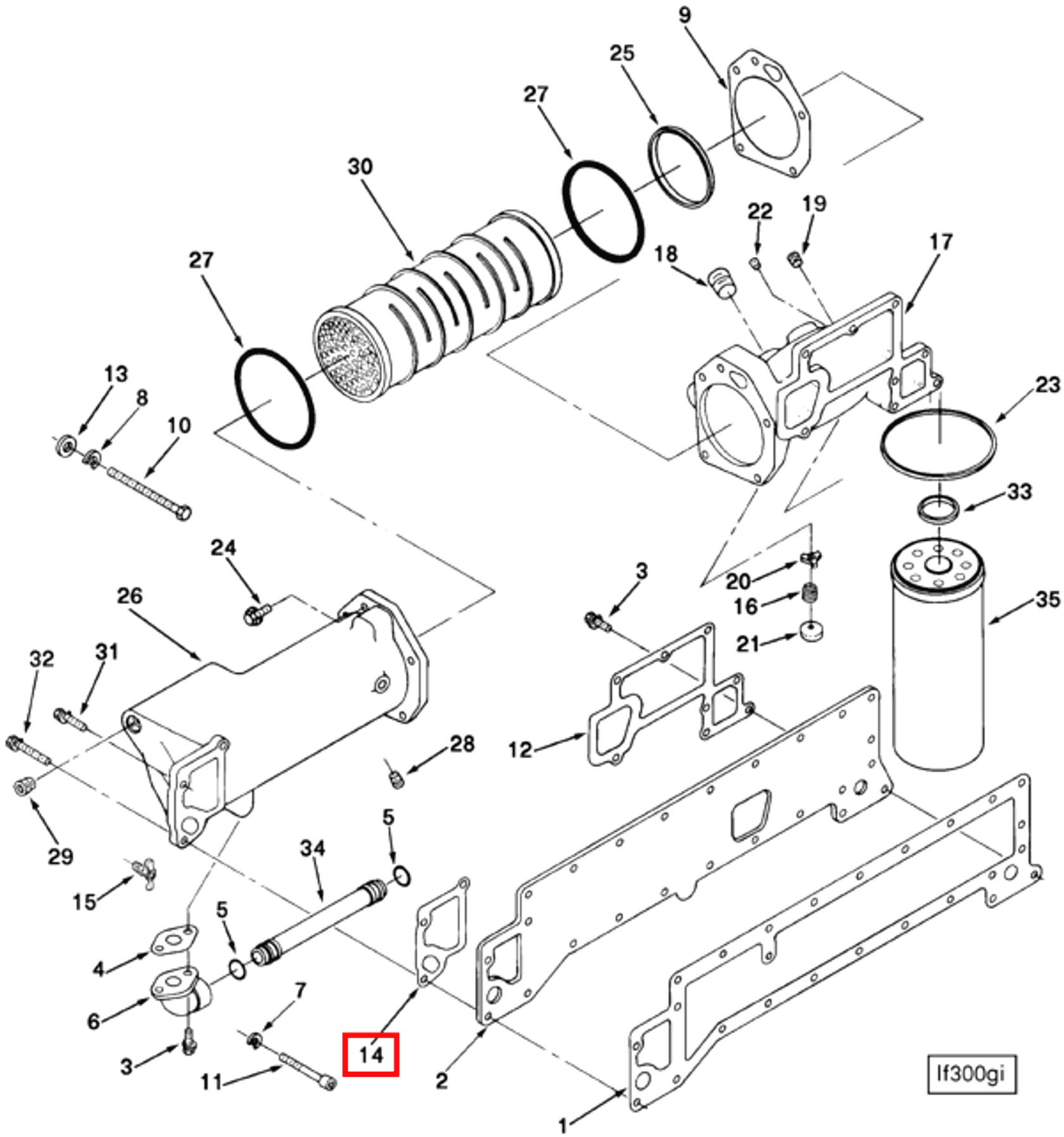 Gasket | Cummins 209865 | Lubricating Oil Cooler Housing Gasket