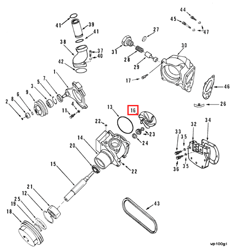 Water Pump | Cummins 215087 | Water Pump Impeller
