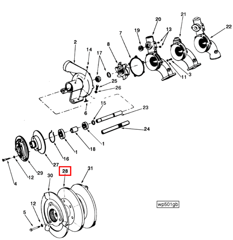 Water Pump | Cummins 217228 | Water Pump Sheave Pulley