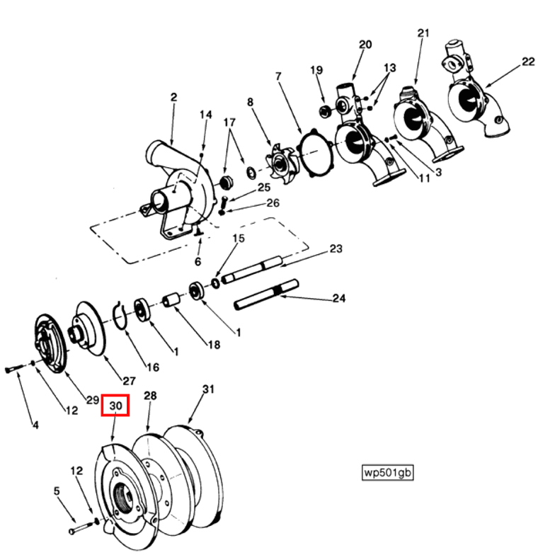 Water Pump | Cummins 217229 | Water Pump Sheave Pulley