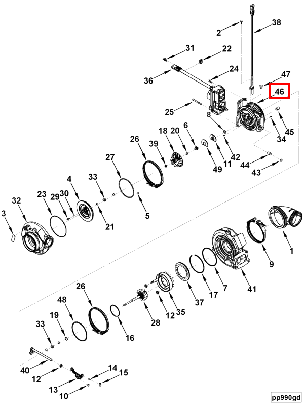 Turbocharger | Cummins 2837410 | Turbocharger Bearing Housing