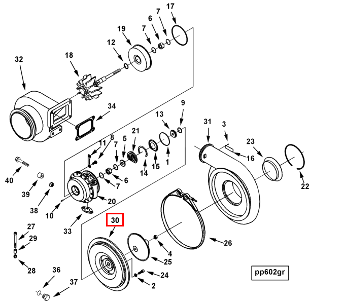 Turbocharger | Cummins 2839161 | Turbocharger Diffuser