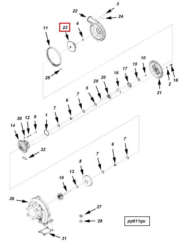 Turbocharger | Cummins 2839631 | Turbocharger Compressor Impeller