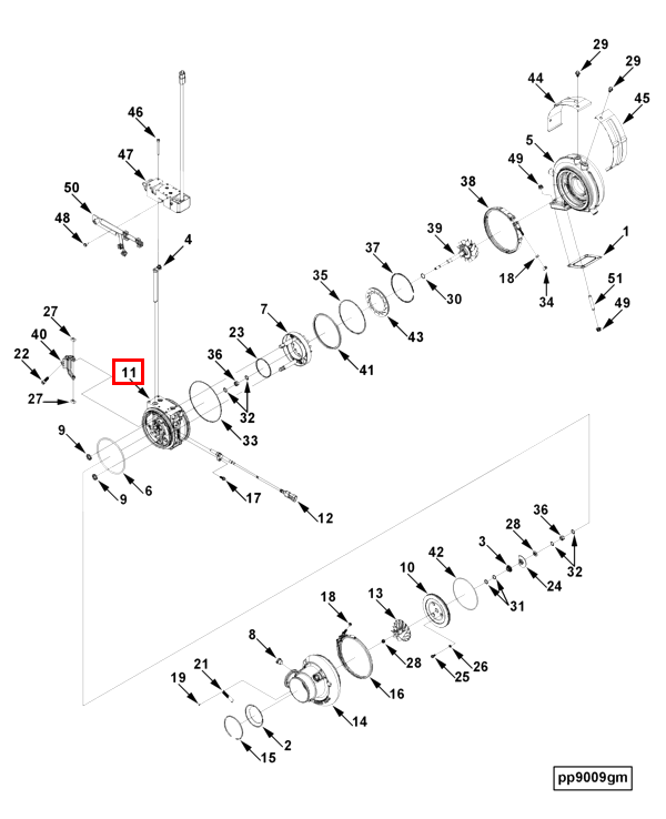 Turbocharger | Cummins 2841928 | Turbocharger Bearing Housing