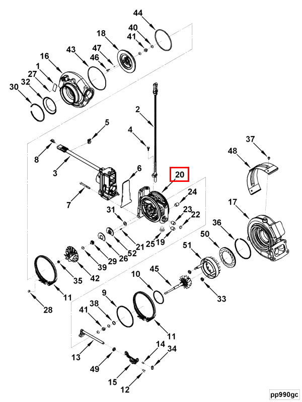 Turbocharger | Cummins 2843197 | Turbocharger Bearing Housing