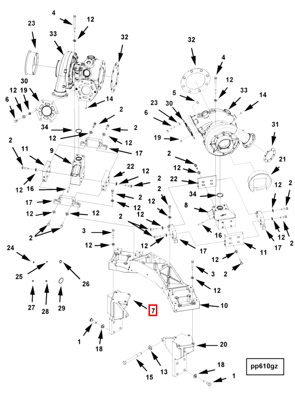 Turbocharger | Cummins 2862817 | Turbocharger Support