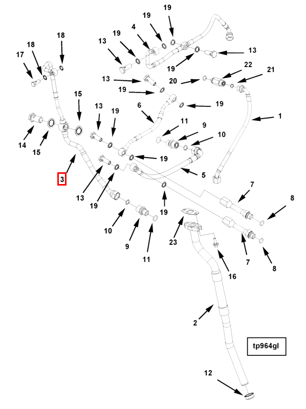 Turbocharger | Cummins 2865051 | Turbocharger Coolant Supply Tube