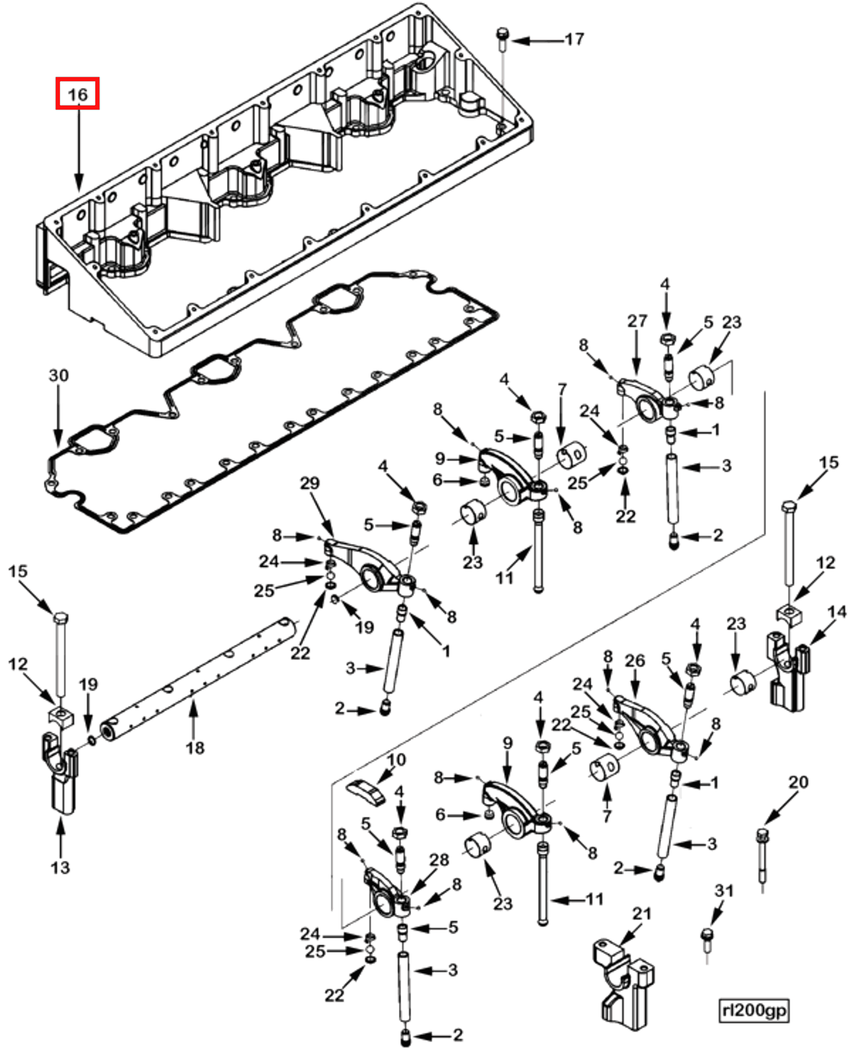 Rocker | Cummins 2868954 | Rocker Lever Housing