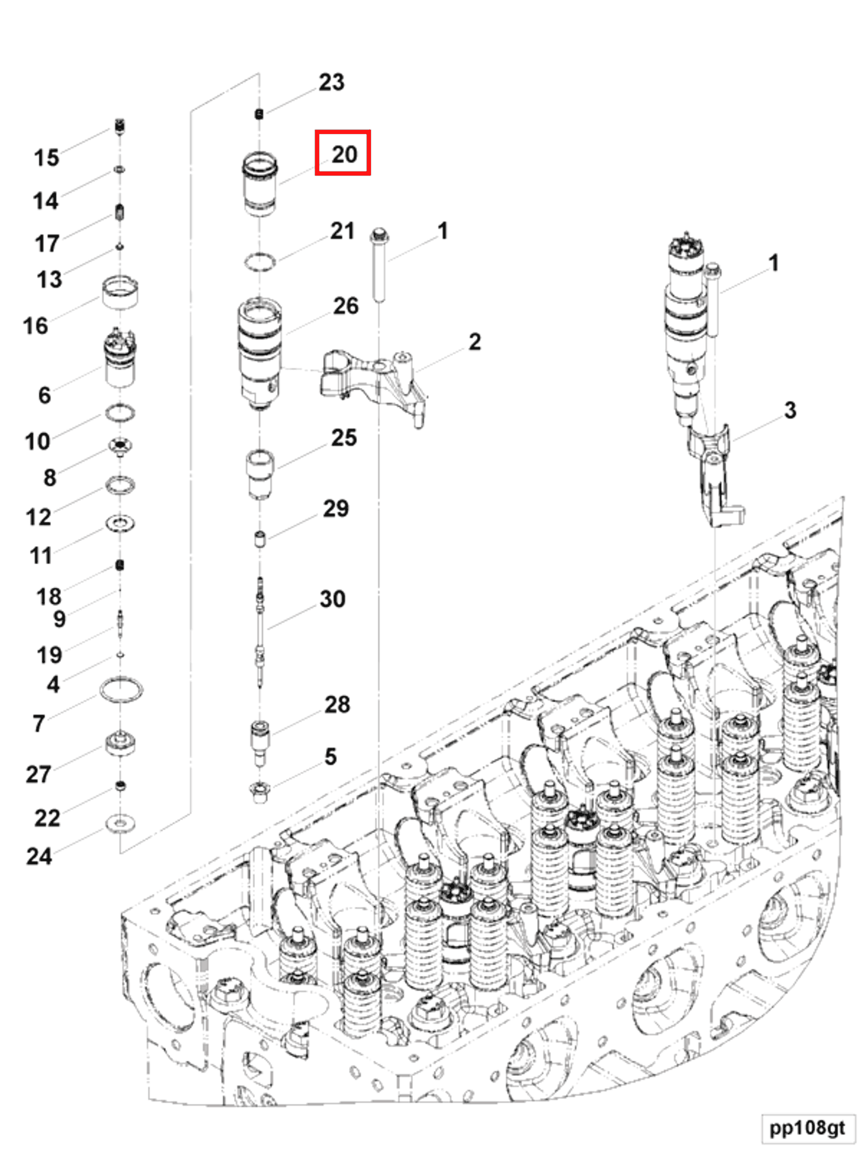 Retainer | Cummins 2872333 | Seat Retainer