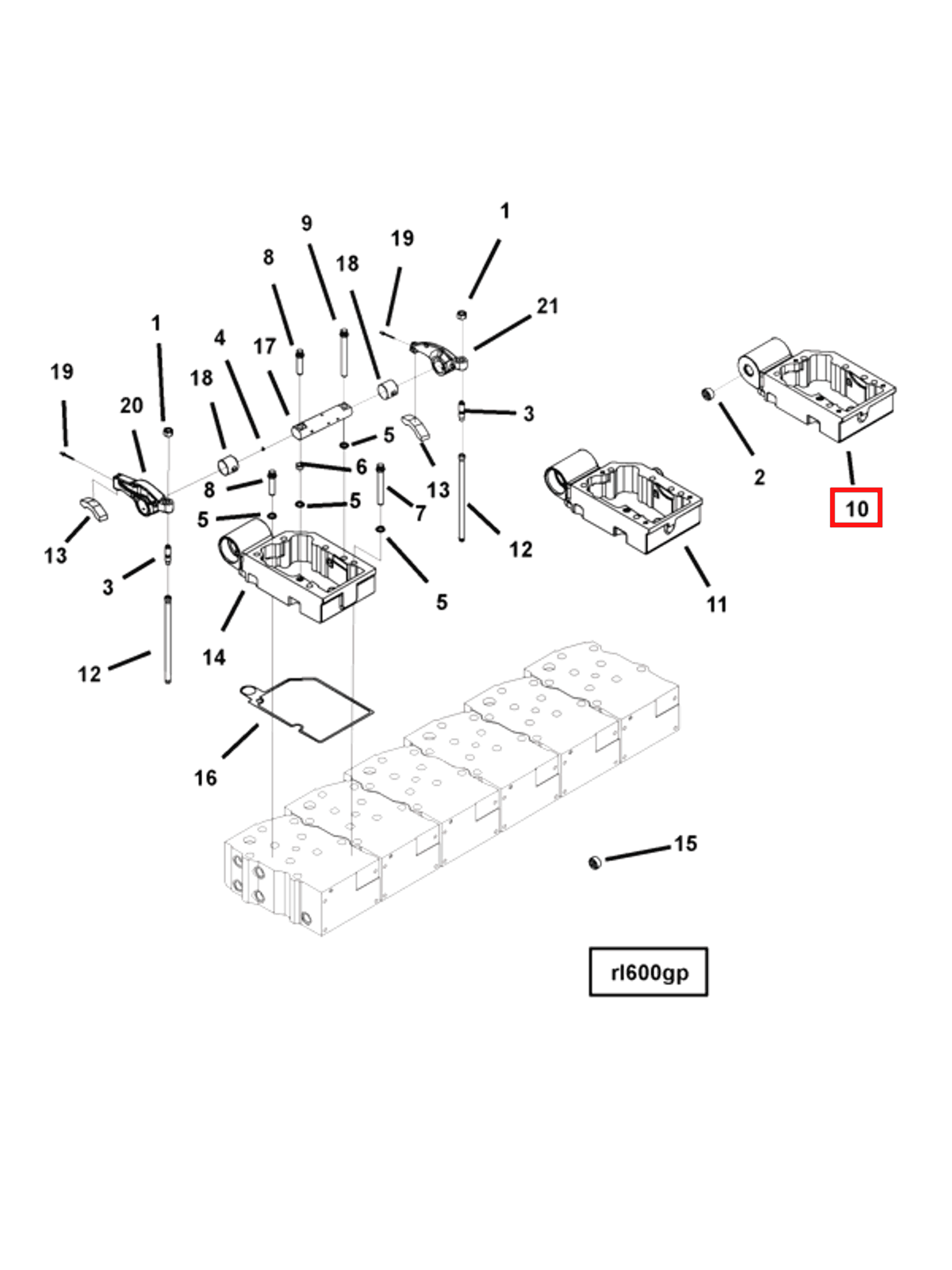 Rocker | Cummins 2879424 | Rocker Lever Housing
