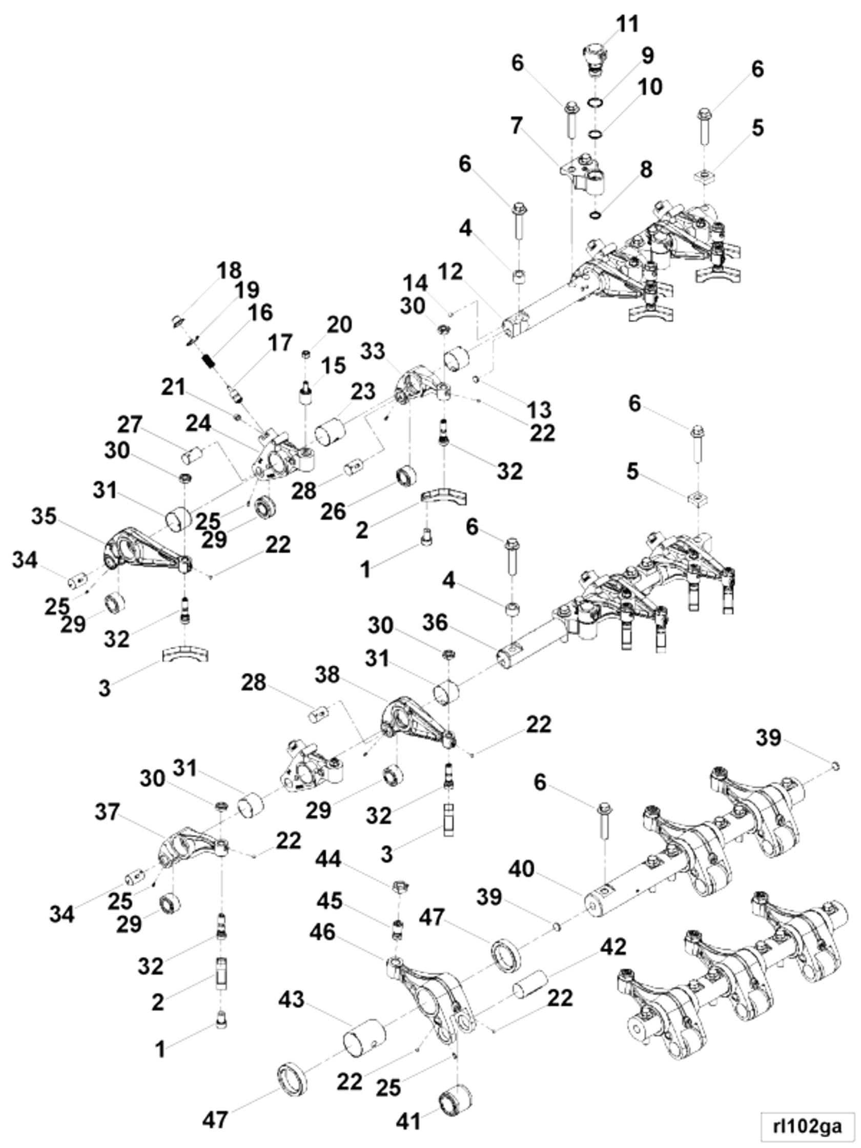 Rocker | Cummins 2882592 | Rocker Lever Shaft