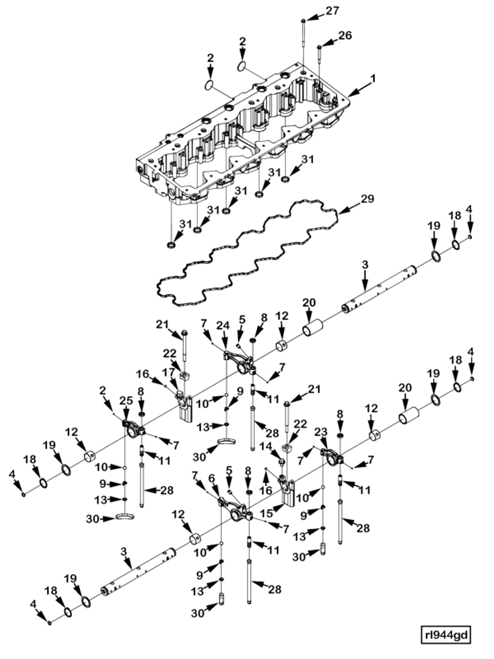 Rocker | Cummins 2883253 | Rocker Top Level Assembly Lever