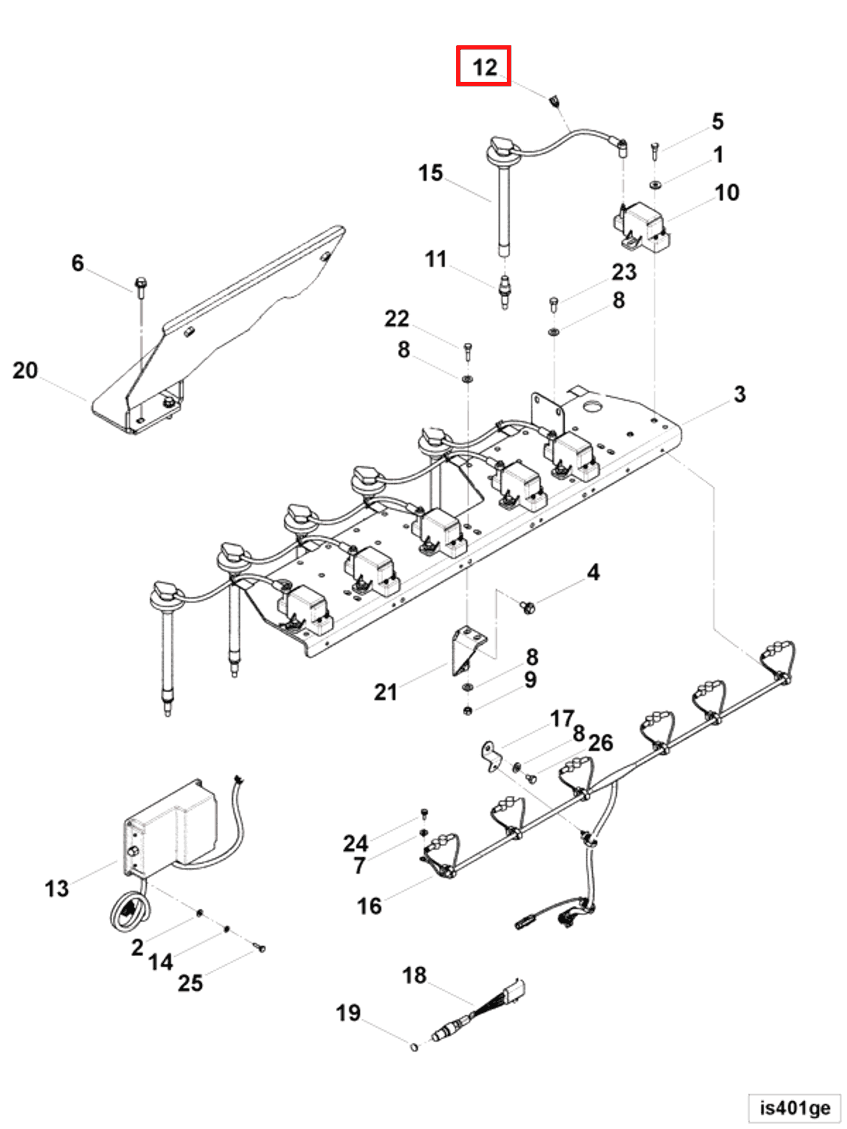 Retainer | Cummins 2891714 | Wire Retaining Clip