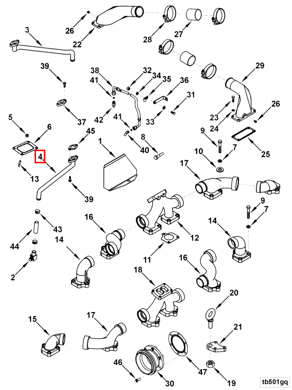 Turbocharger | Cummins 2893646 | Turbocharger Oil Drain Connection