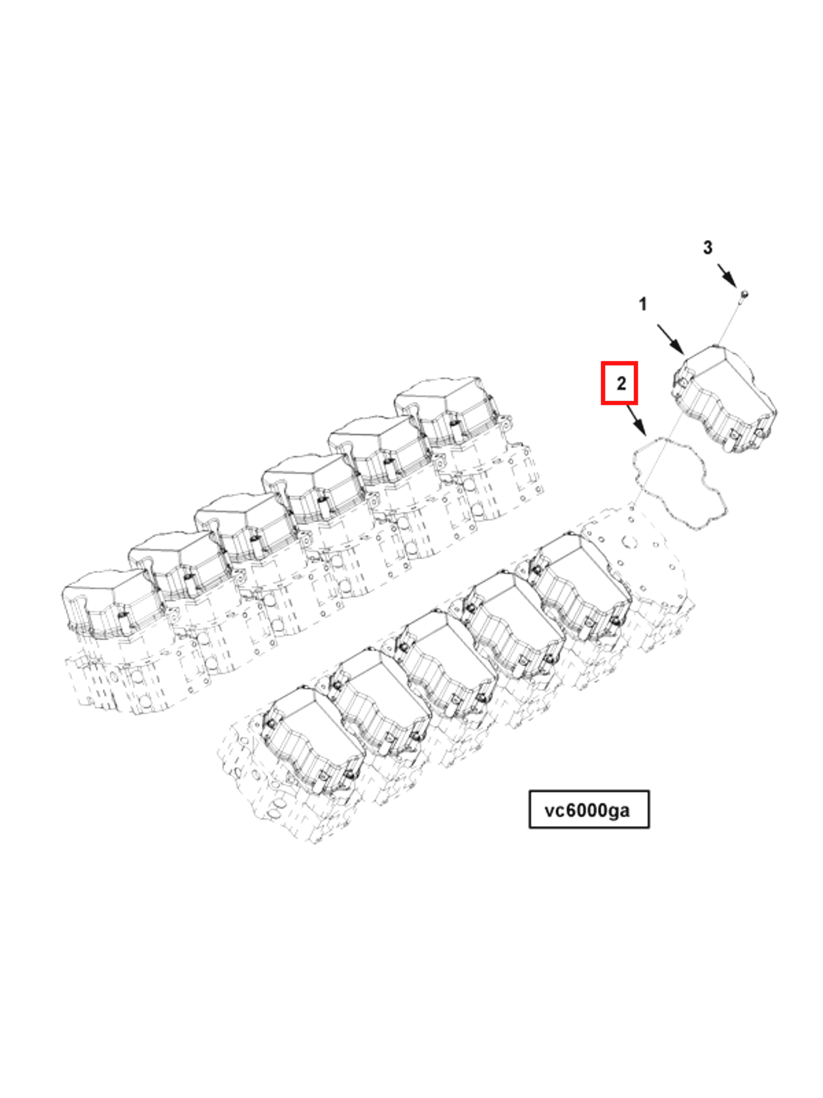 Rocker | Cummins 2897029 | Rocker Lever Cover Gasket