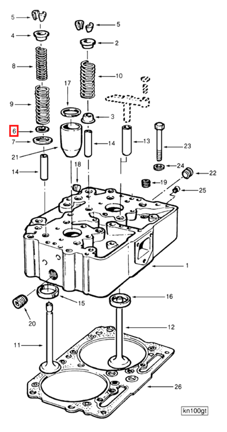 Valve | Cummins 3000325 | Valve Spring Wear Plate