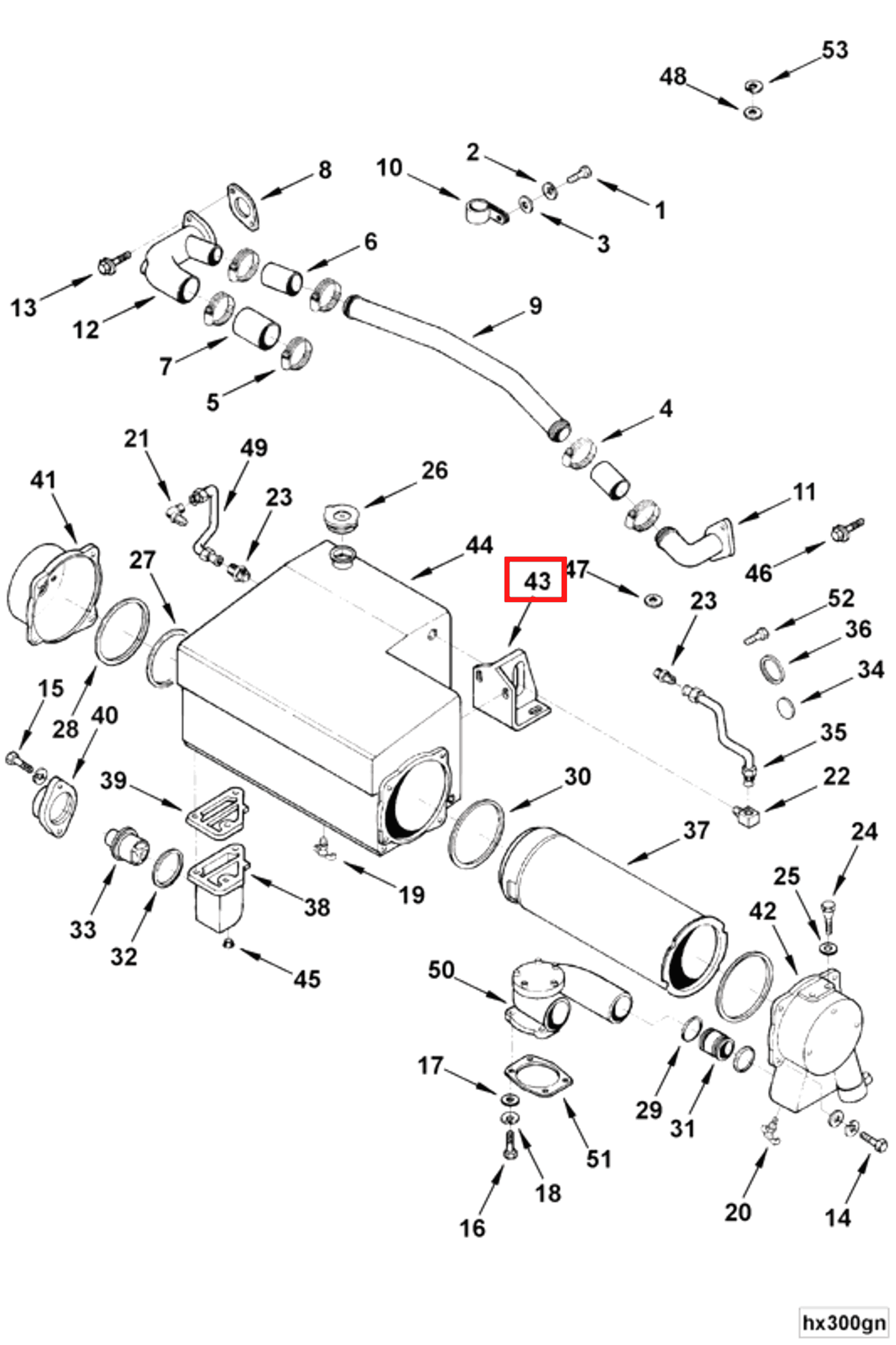 Heat Exchanger | Cummins 3000991 | Heat Exchanger Brace