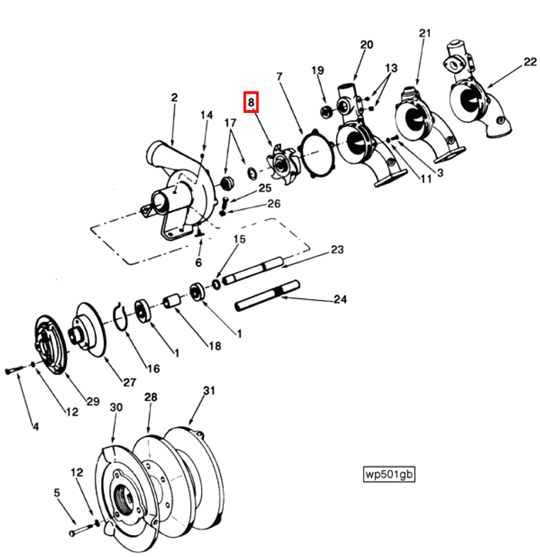 Water Pump | Cummins 3002796 | Water Pump Impeller