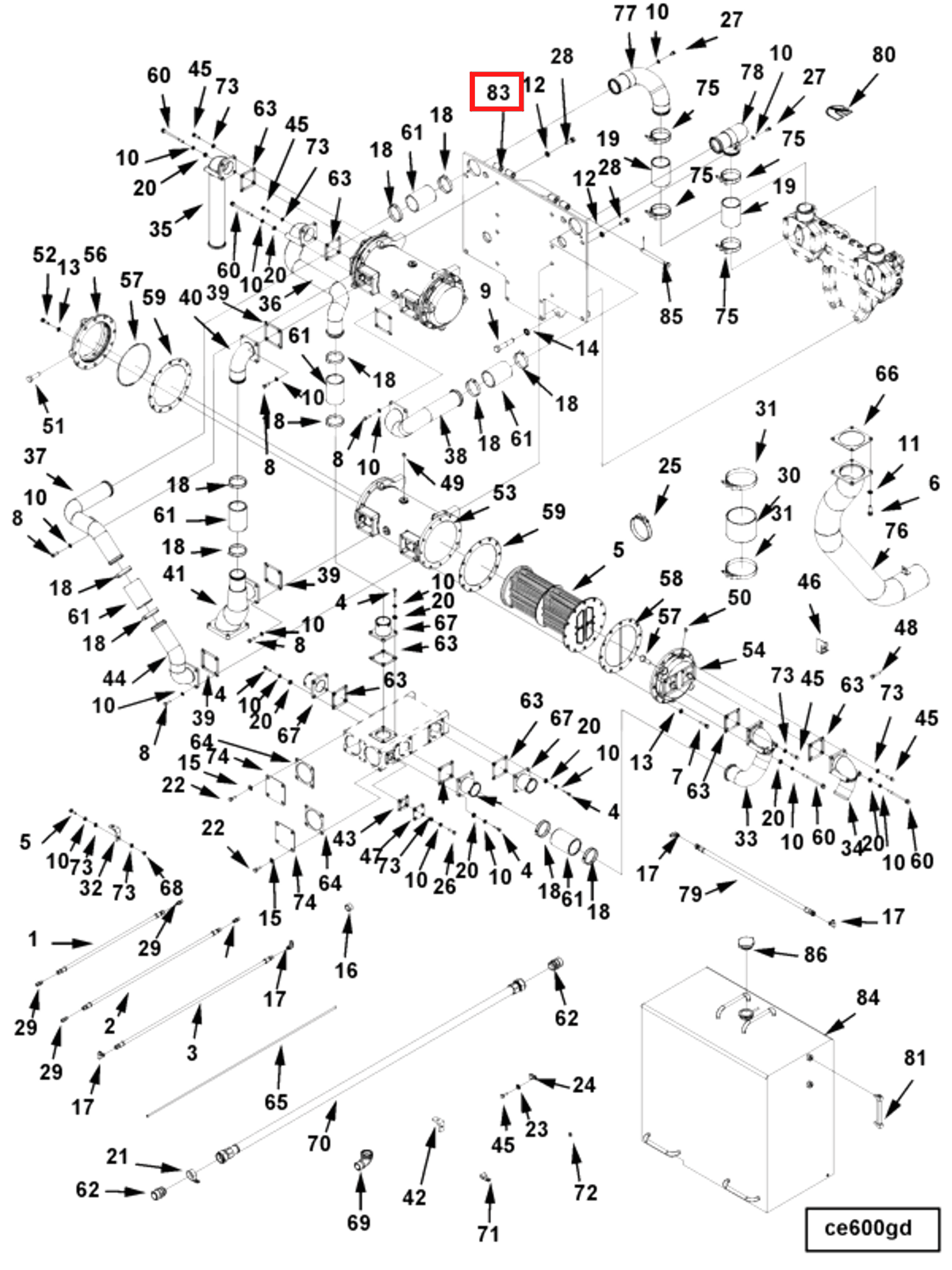 Heat Exchanger | Cummins 3008835 | Heat Exchanger Bracket