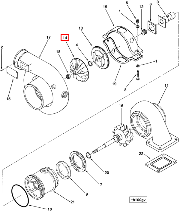 Turbocharger | Cummins 3011262 | Turbocharger Compressor Impeller