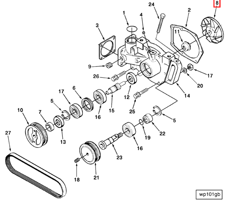 Water Pump | Cummins 3014143 | Water Pump Impeller