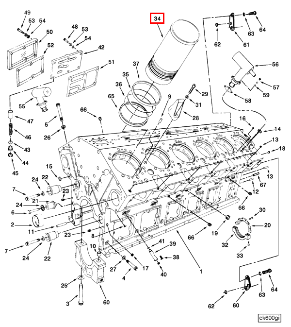 Cylinder liner | Cummins 3022157
