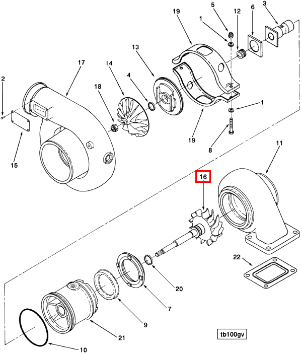 Turbocharger | Cummins 3025390 | Turbocharger Wheel