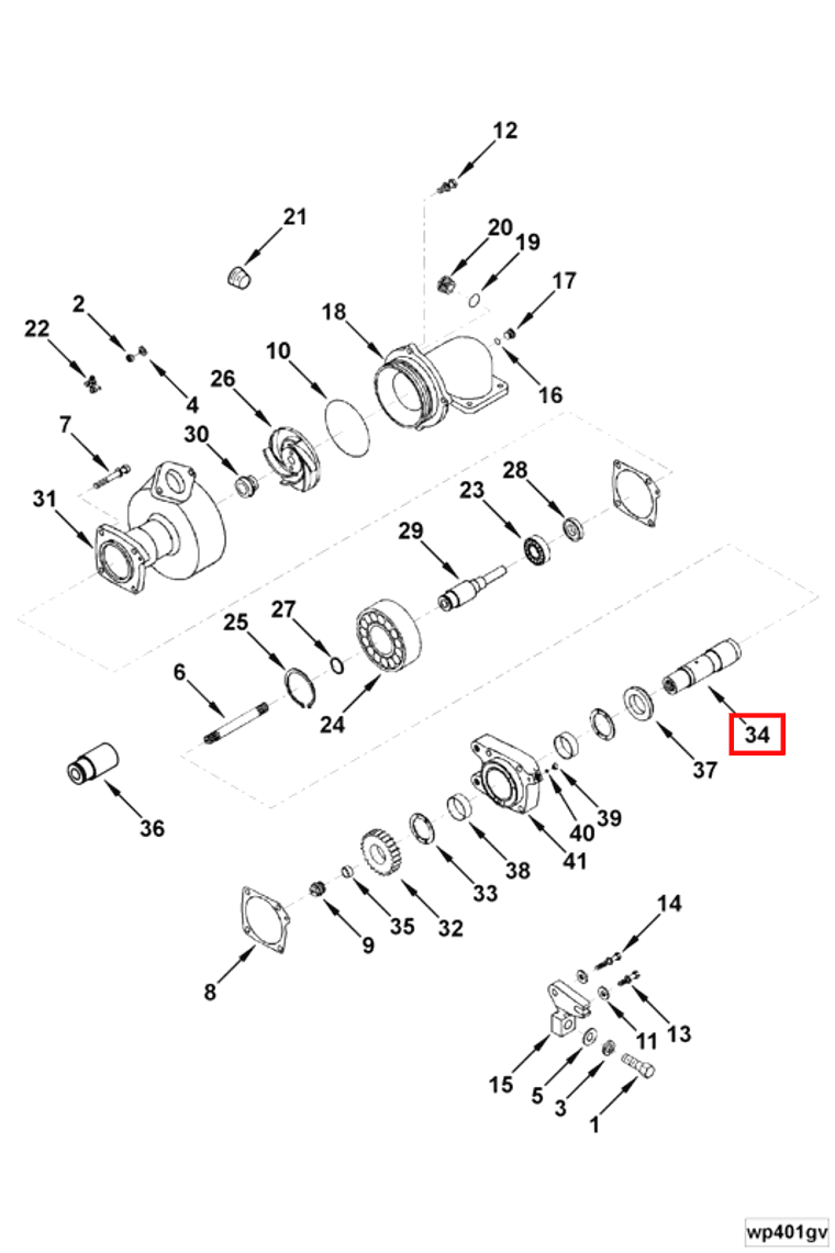 Water Pump | Cummins 3026564 | Water Pump Shaft