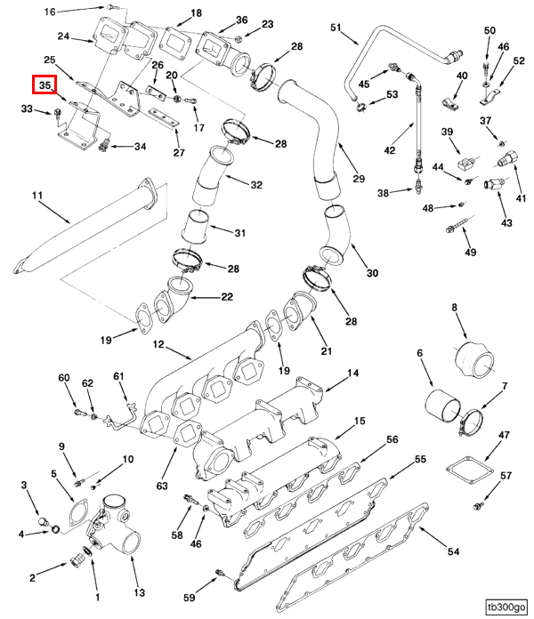 Turbocharger | Cummins 3028649 | Turbocharger Brace