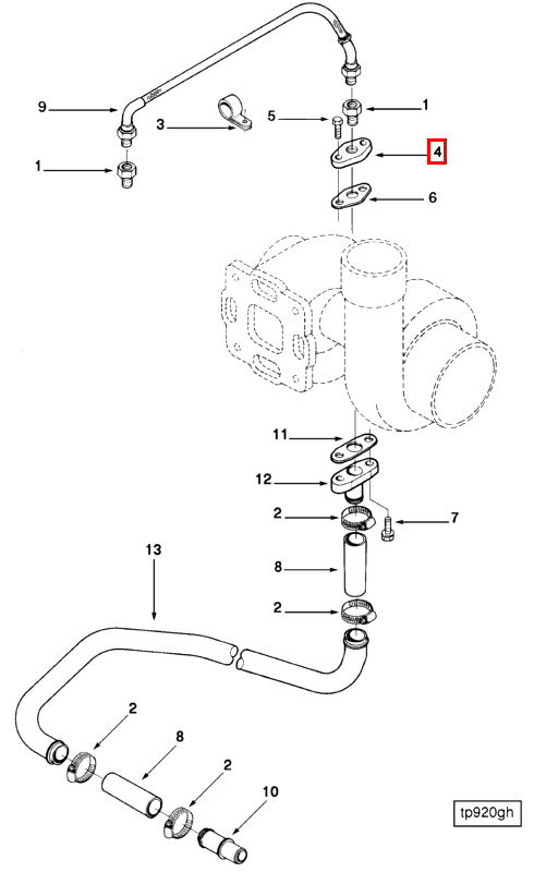 Turbocharger | Cummins 3028870 | Turbocharger Oil Inlet Connection