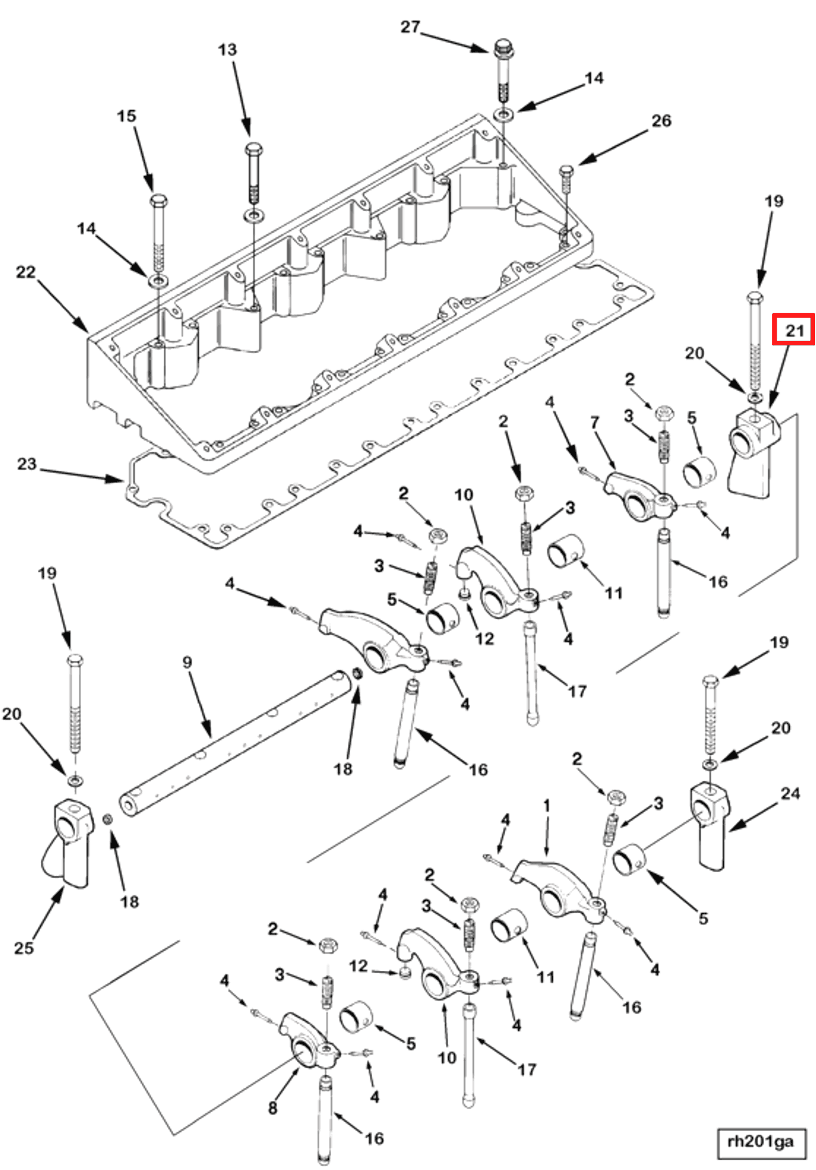 Rocker | Cummins 3036918 | Rocker Lever Support