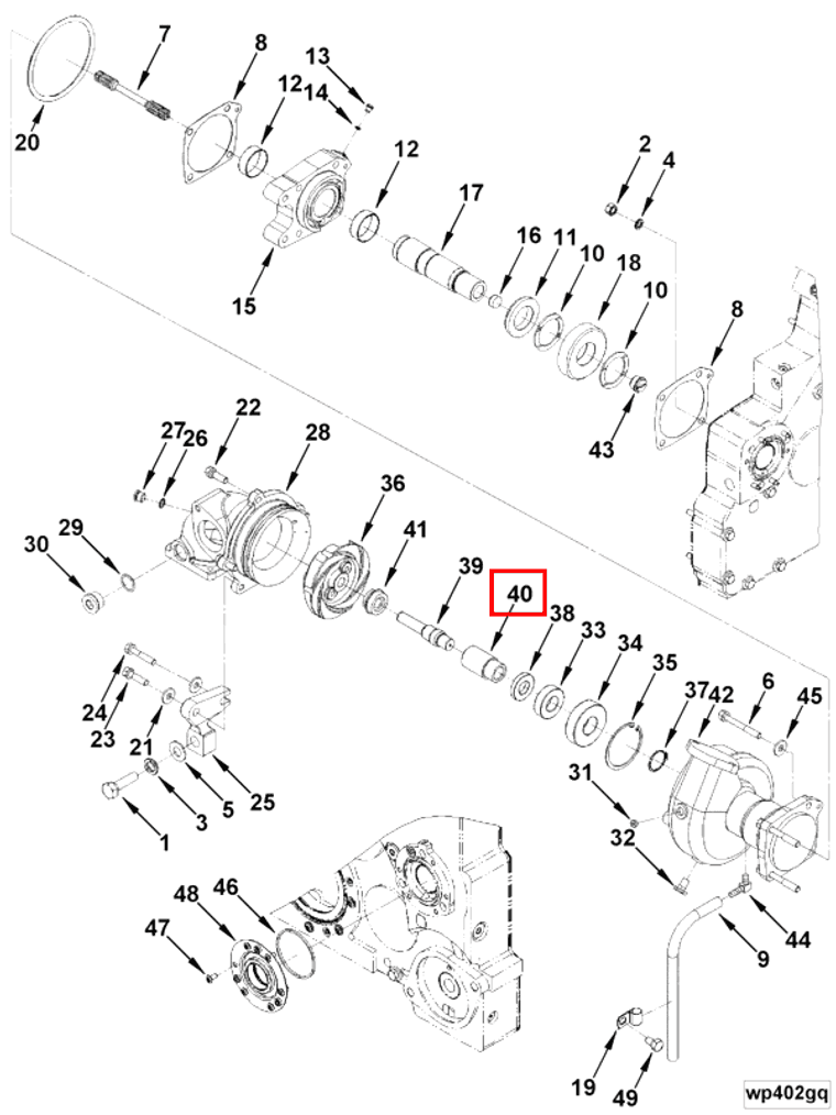 Water Pump | Cummins 3040833 | Water Pump Shaft