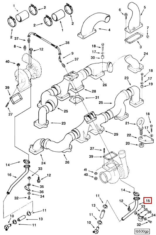 Turbocharger | Cummins 3043523 | Turbocharger Oil Drain Connection