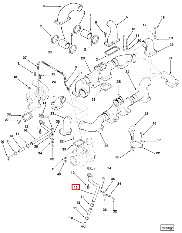 Turbocharger | Cummins 3043525 | Turbocharger Oil Drain Connection
