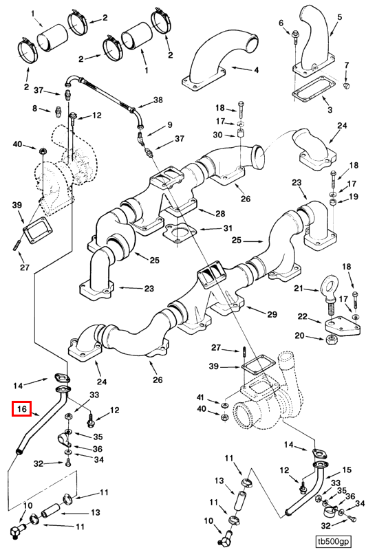 Turbocharger | Cummins 3043529 | Turbocharger Oil Drain Connection
