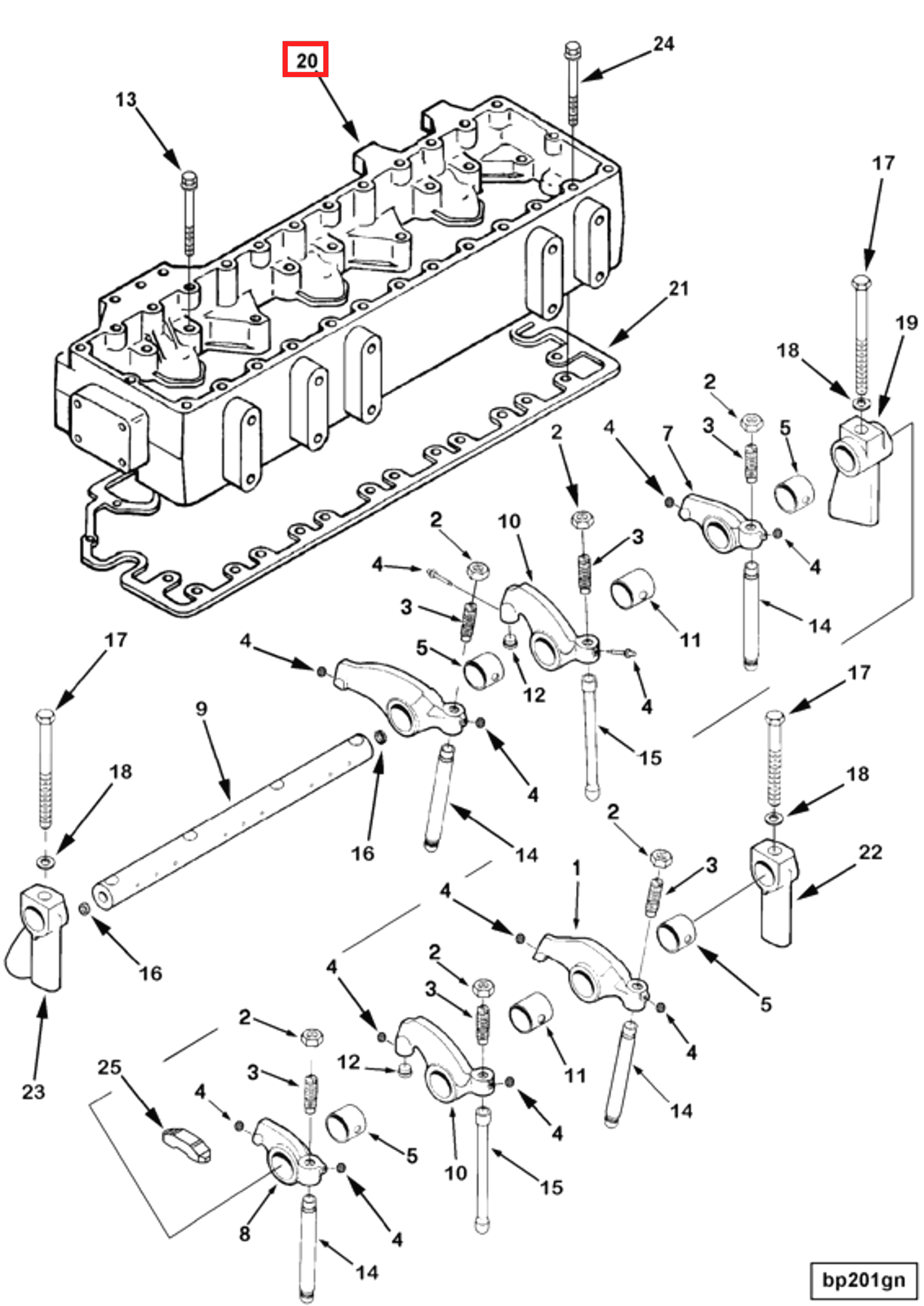 Rocker | Cummins 3047947 | Rocker Lever Housing