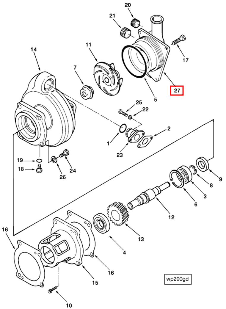 Water Pump | Cummins 3052826 | Water Pump Cover