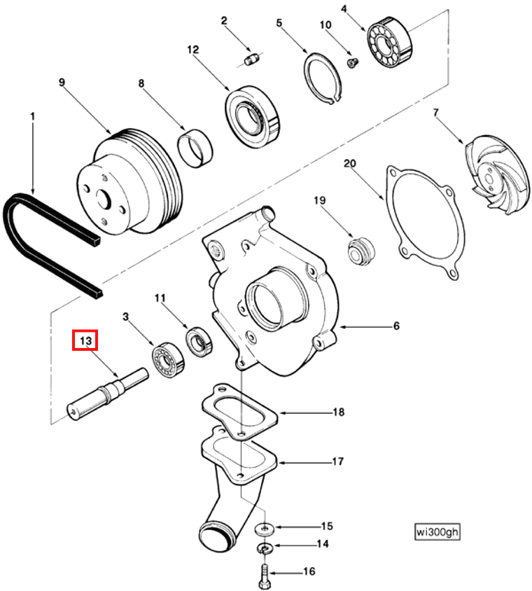 Water Pump | Cummins 3054160 | Water Pump Shaft