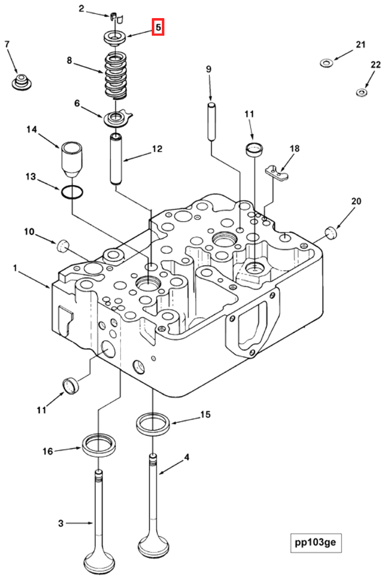 Valve | Cummins 3058100 | Valve Spring Retainer