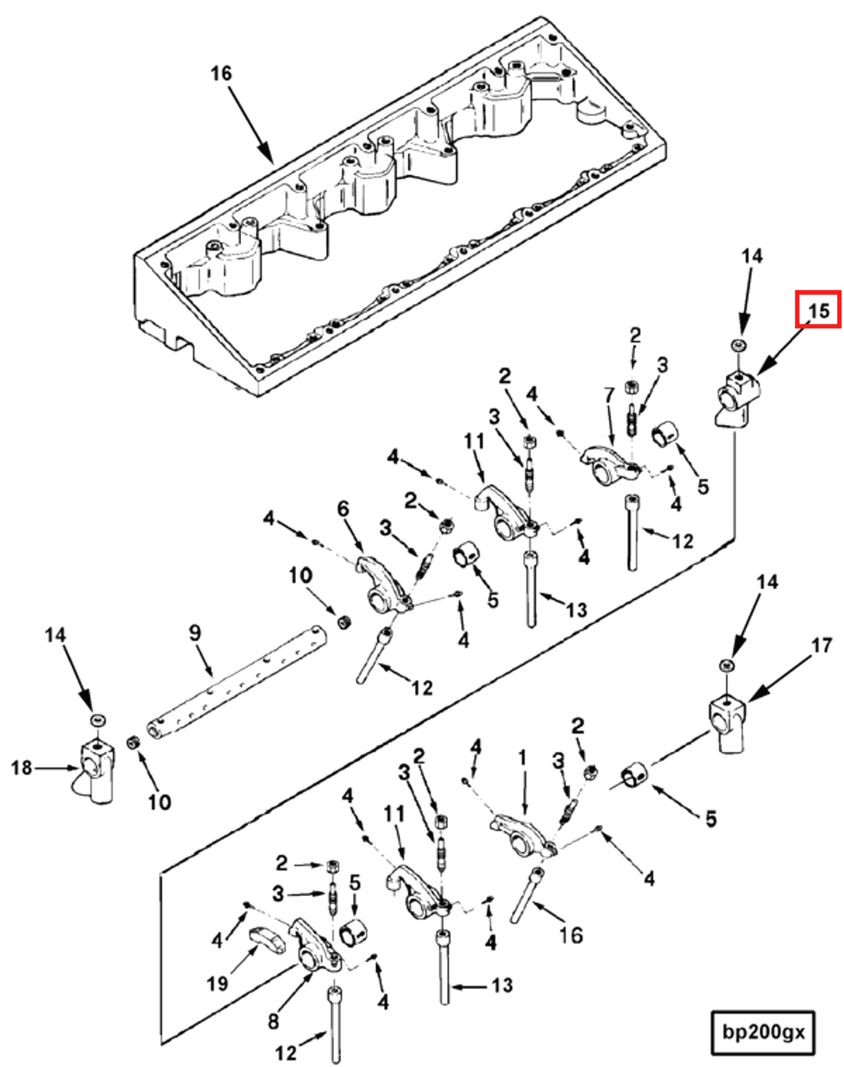 Rocker | Cummins 3058113 | Rocker Lever Support